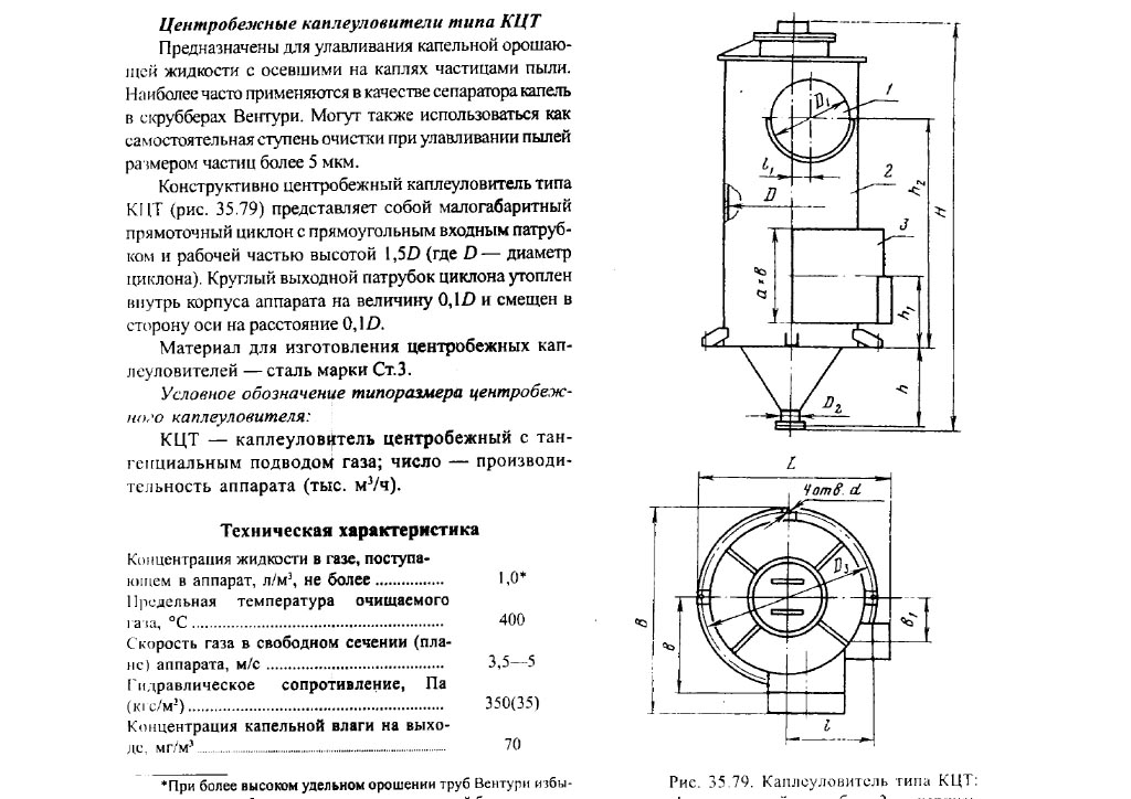 Чертеж каплеуловителя КЦТ в Россоши